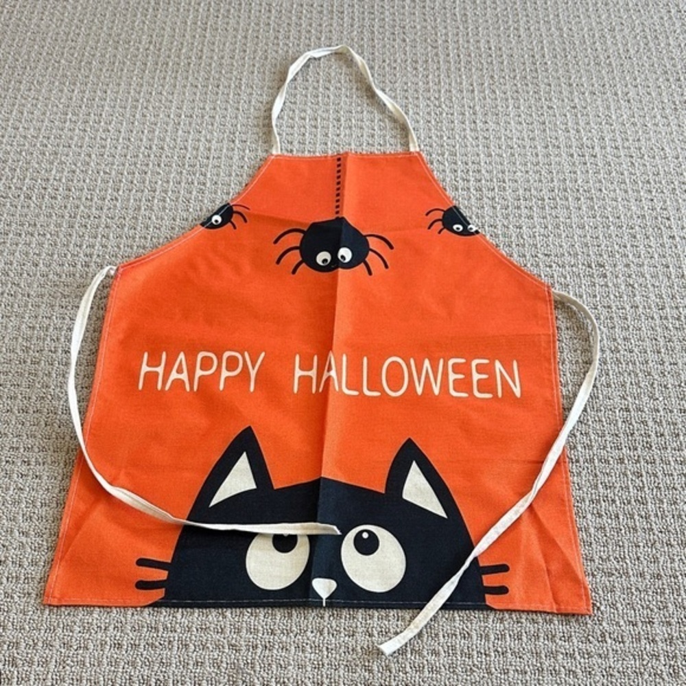 Happy Halloween tie back apron